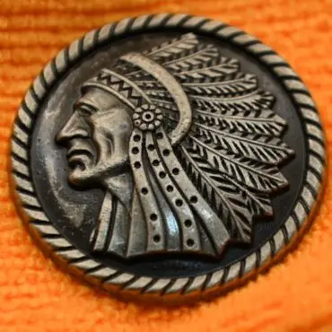 Stock Nickle and Black Indian Chief Pin