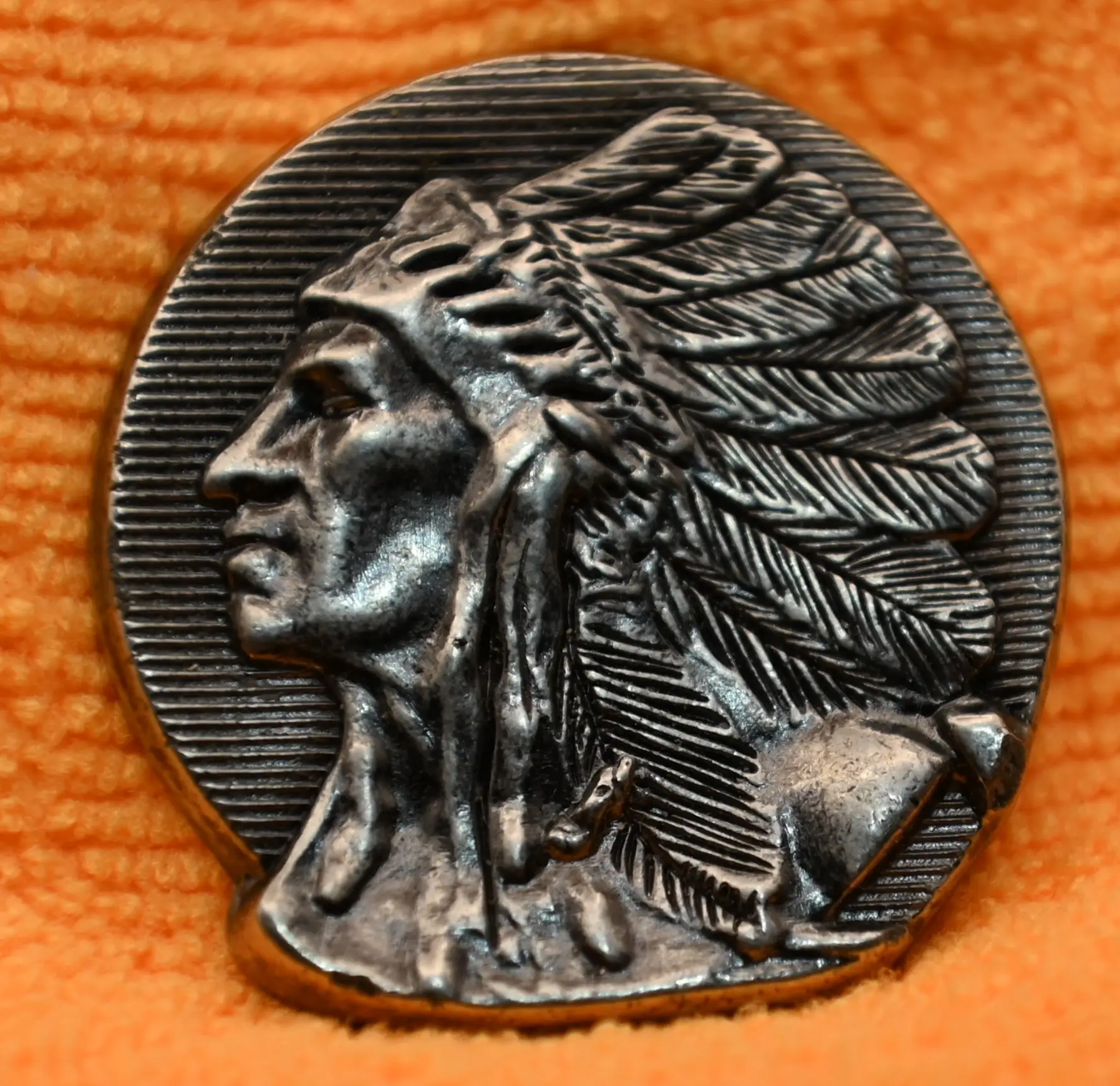 Stock Nickle Indian Chief Pin