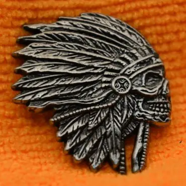 Stock Skeleton Skull Chief Pin