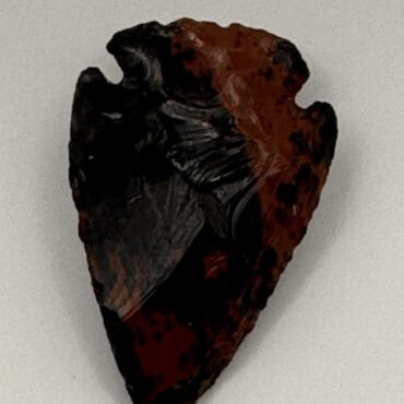 Natural Mahogany Obsidian Arrowhead Man-made for Challenger/Pursuit rear gas tank bolt cover