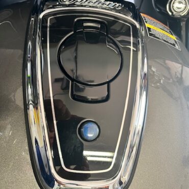 Blue Labradorite Cabochon for Challenger/Pursuit rear gas tank console bolt cover