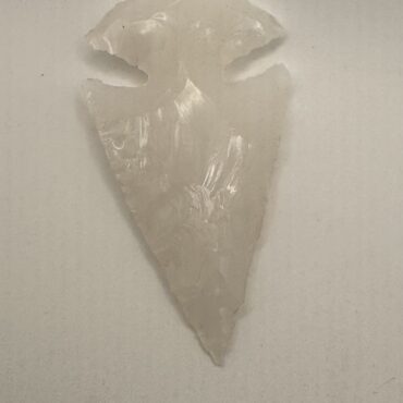 White Jade Glass Handmade Arrowhead for Challenger/Pursuit rear gas tank bolt cover